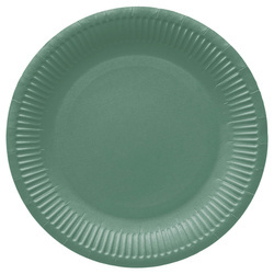 Runder Pappteller „Dark Green“, Durchmesser 23 cm, 8 Stück