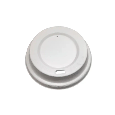 Deckel aus Zuckerrohr für Becher, Durchmesser 90 mm, 50 Stück
