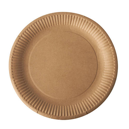 Runder Kraftpapier-Teller, 23 cm, 100 Stück