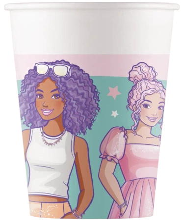 Papierbecher „Barbie Star“ 200 ml, 8 Stück