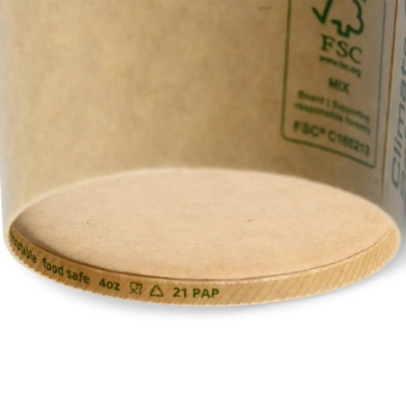 Kraftpapier-Eisbecher, 130 ml, Durchmesser 76 mm, 50 Stück