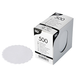 Weiße Papierservietten für Tassen/Gläser, Durchmesser 8,5 cm, 500 Stück