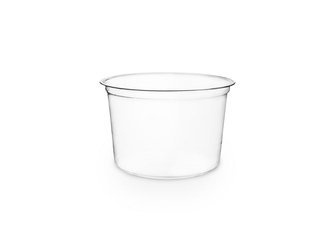 Runder PLA-Behälter, 500 ml, Durchmesser 120 mm, 50 Stück