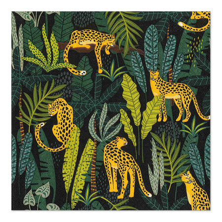 3-lagige Servietten „Leopard“ 1/4, 33 x 33 cm, 20 Stück