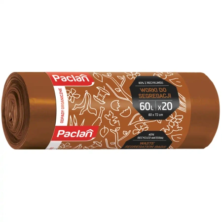 Paclan-Bioabfallbeutel, braun, 60 l, 50 x 72 cm, 20 Stück