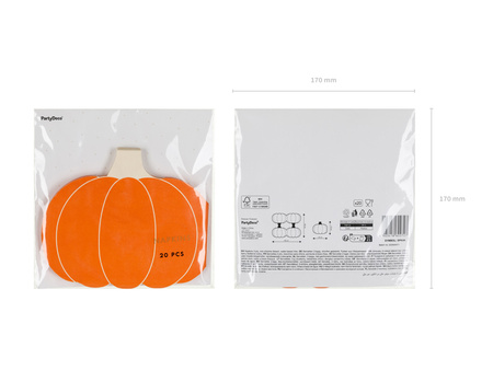 Papier­servietten „Kürbis – Halloween“, 13 × 16 cm, 20 Stk.