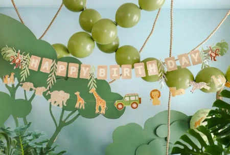 Geburtstagsgirlande aus Papier „Minecraft“, 2 m, 1 Stück