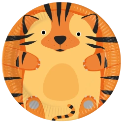 Pappteller „Zoo Mix 3“, 23 cm, 8 Stück