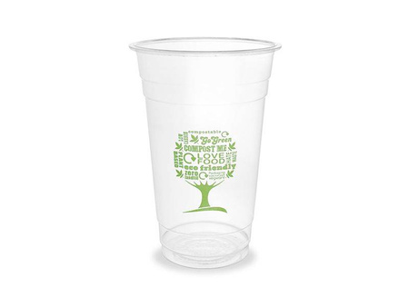 PLA-Becher „Green Tree“, 570 ml, Durchmesser 96 mm, 50 Stück