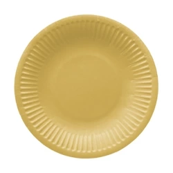 Runder Pappteller „Gold“, Durchmesser 18 cm, 8 Stück