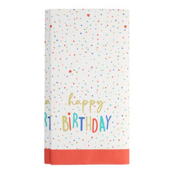 Faltbare Papiertischdecke „Happy Birthday“, 120 x 180 cm, 1 Stück