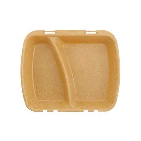 Wiederverwendbare, zweiteilige Menüboxen, braun, 24,5 x 20 x 4,5 cm, 60 Stück