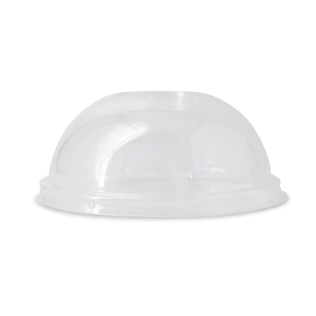 PLA-Deckel, gewölbt, ohne Öffnung, Durchmesser 95 mm, 100 Stück