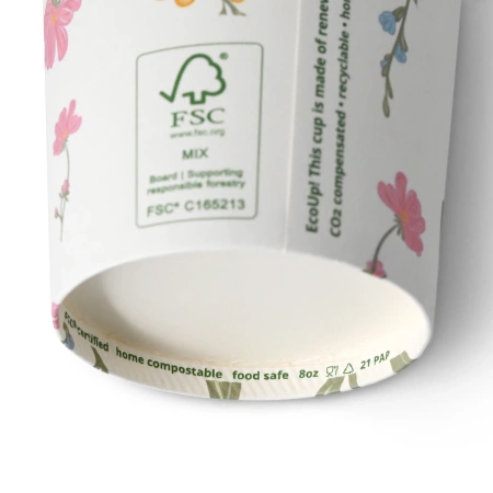 Papierbecher „Spring“, 250 ml, Durchmesser 80 mm, 50 Stück