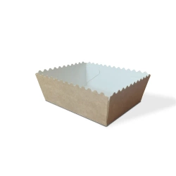 Tiefe Kraftpapier-Schale mit Rand, 11 x 9 x 5 cm, 50 Stück