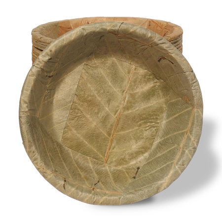 Tiefer Teller aus Salbaumblättern, Durchmesser 19,5 cm, Höhe 3,25 cm, 500 ml, 20 Stück