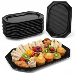 Catering-Tablett, schwarz, rPET, 45 x 30,2 cm, 10 Stück