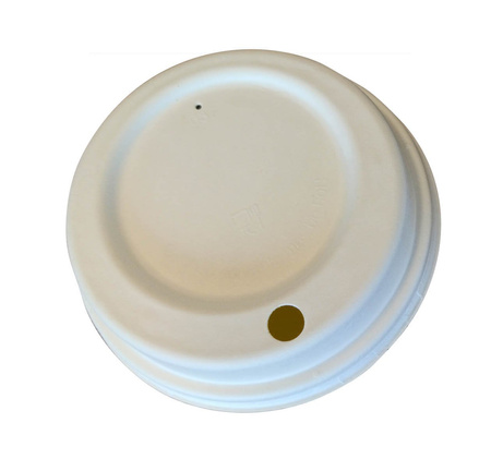 Deckel aus Zuckerrohr für Becher, Durchmesser 90 mm, 50 Stück
