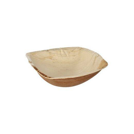 Schale aus Palmblättern „Quadrato“ 17 x 17 x 4,5 cm, 350 ml, 25 Stück