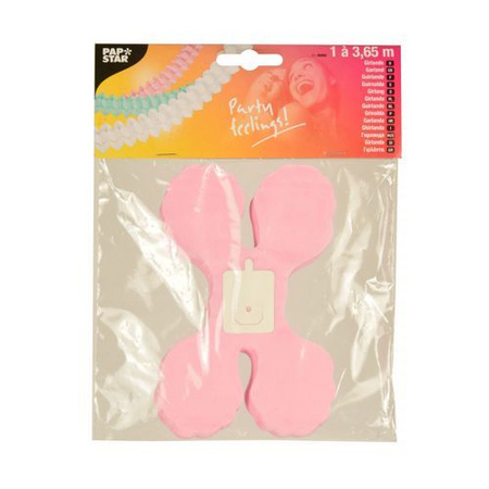 Bunte Papiergirlande „Pastell“, Durchmesser 16 cm, Länge 3,65 m, 1 Stück
