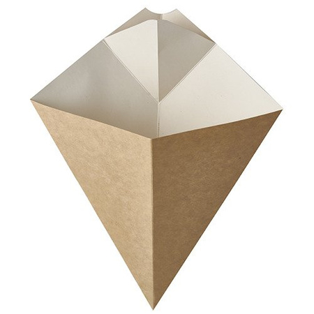 Papiertüten in Kegelform mit Platz für DIP, 27 x 21,5 cm, 300 g, 50 Stück