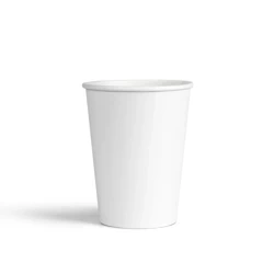 Weißer Pappbecher, 350 ml, Durchmesser 90 mm, 50 Stück