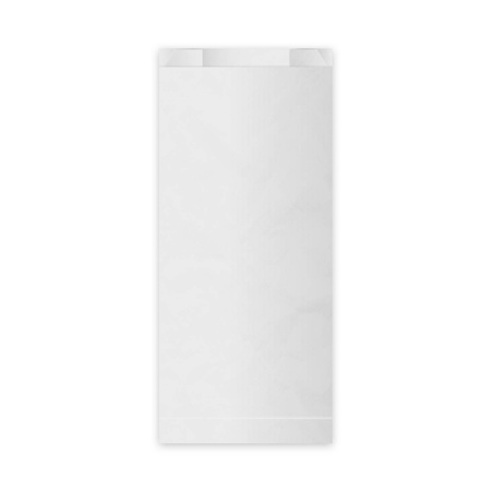 Weiße Papiertüte für Frühstücksbrötchen, 2,0 kg, 14+7 x 32 cm, 100 Stück