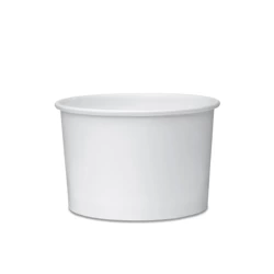 Weißer Pappbecher für Eis, 360 ml, Durchmesser 103 mm, 25 Stück