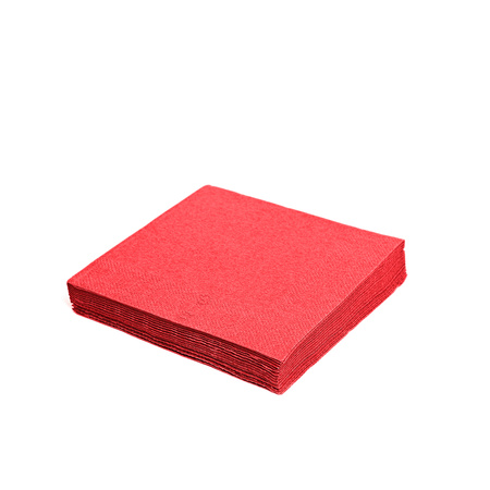 Zweilagige Servietten, rot, 1/4, 24 x 24 cm, 250 Stück