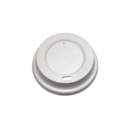 Deckel aus Zuckerrohr für Becher, Durchmesser 80 mm, 50 Stück