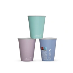 Vegware Pastellfarbener Pappbecher, 250 ml, Durchmesser 80 mm, 50 Stück