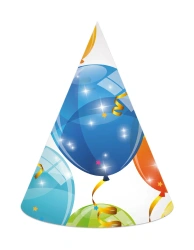 Papierhütchen „Sparkling Balloons“, 6 Stück