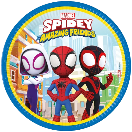 Pappteller „Spidey“, 23 cm, 8 Stück