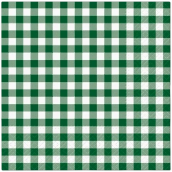Zweilagige Servietten „Gingham Dark“ / „Karomuster“ 33 x 33 cm, 50 Stück