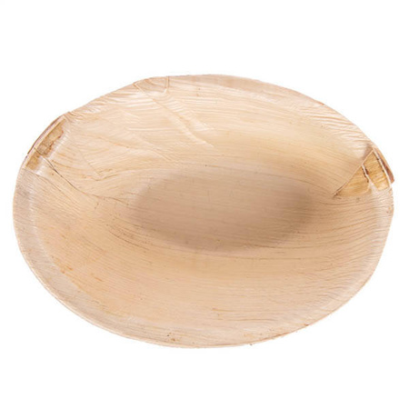 Schale aus Palmblättern, 160 ml, 14 x 10 x 6,4 cm, 25 Stück