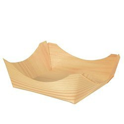 Holzschale 10 x 10 x 3,5 cm, 50 Stück