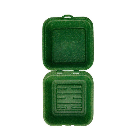 Wiederverwendbare grüne Burgerboxen, 16 x 15 x 8,5 cm, 60 Stück