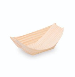 Holzschale „Boot“ 11 x 7 cm, 100 Stück