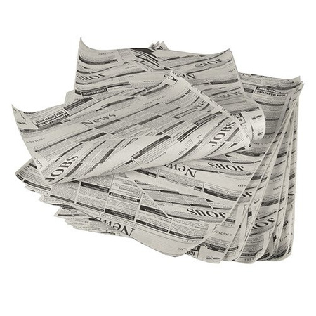 Weißes, fettbeständiges „Newsprint“-Packpapier, 35 x 25 cm, 1 kg, ~200 Blatt