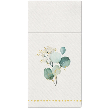 Premium Airlaid-Besteckhüllen, „Eucalyptus“, 40 x 40 cm, 25 Stück