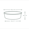 Kraftpapier-Salatschale, 750 ml, Durchmesser 185 mm, 50 Stück