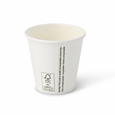Weißer Papierbecher, Dispersionsbeschichtung, 180 ml, Durchmesser 80 mm, 50 Stück