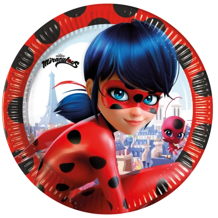 Pappteller „Miraculous“, 23 cm, 8 Stück