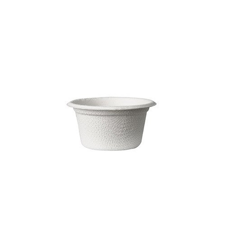 Dressingschälchen aus Zuckerrohr, 60 ml, Durchmesser 6 cm, Höhe 3 cm, 50 Stück