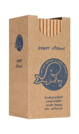Papierstrohhalme, braun/Kraftpapier, 6/205 mm, 250 Stück