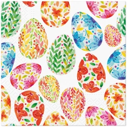 3-lagige Servietten „Watercolor Eggs“, 1/4, 33 x 33 cm, 20 Stück