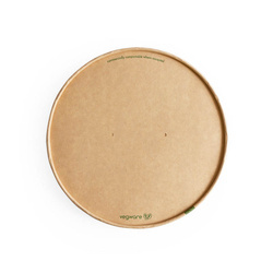 Papierdeckel für Vegware-Kraftschalen, Durchmesser 185 mm, 50 Stück