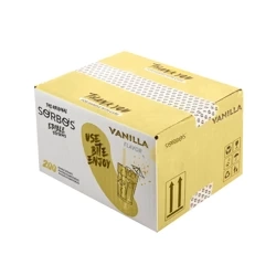 Essbare Strohhalme, Vanillegeschmack, einzeln verpackt, 5/190 mm, 200 Stück