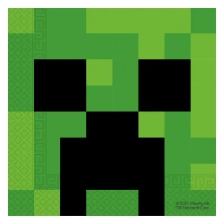 2-lagige Servietten „Minecraft“, 33 x 33 cm, 20 Stück