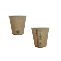 Kraftpapierbecher, Dispersionsbeschichtung, 120 ml, Durchmesser 62 mm, 50 Stück